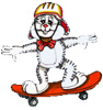 lapin rabbit skate-board 143 x 152 pixels