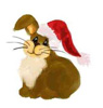 lapin rabbit père-Noël 300 x 316 pixels